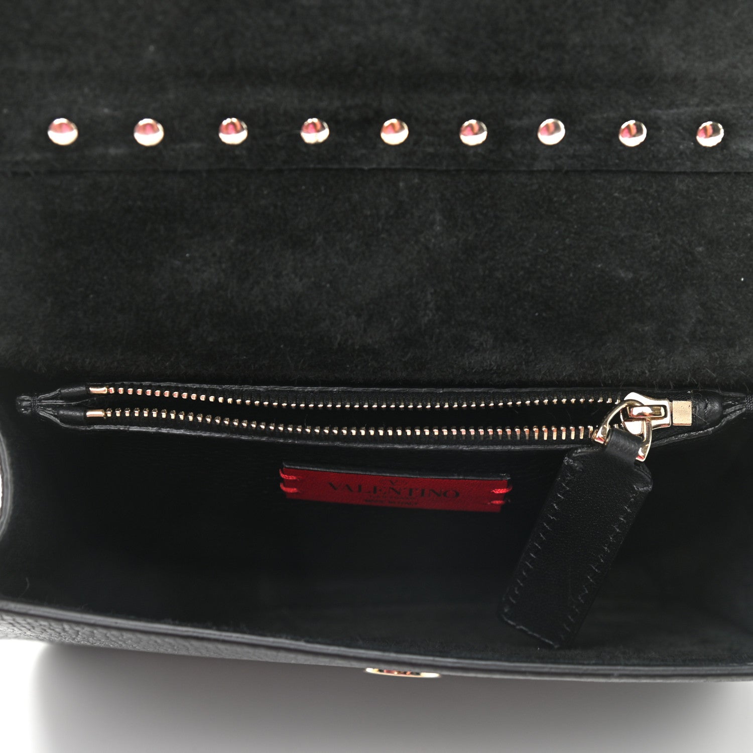 Valentino Garavani Pebbled Calfskin Rockstud Side Slip Crossbody Black 5 of 8