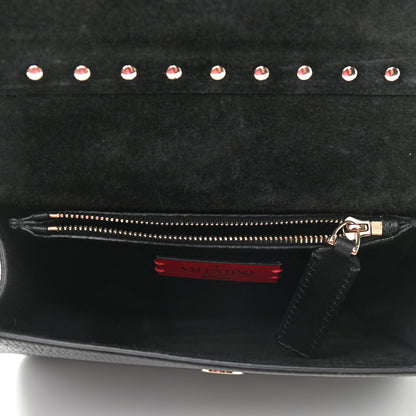 Valentino Garavani Pebbled Calfskin Rockstud Side Slip Crossbody Black 5 of 8