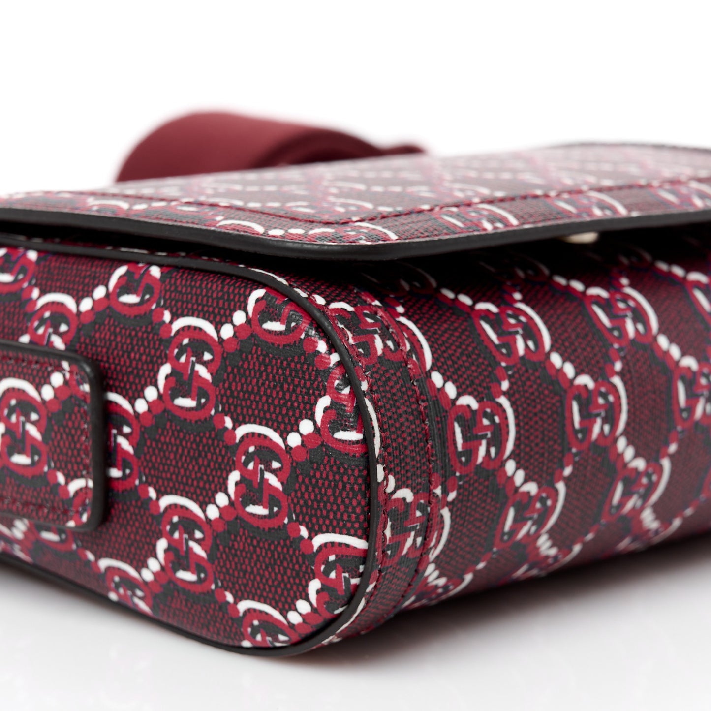 GG Shadow Monogram Super Mini Shoulder Bag Rosso Ancora Red