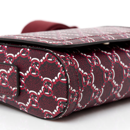 Gucci GG Shadow Monogram Super Mini Shoulder Bag Rosso Ancora Red 9 of 10