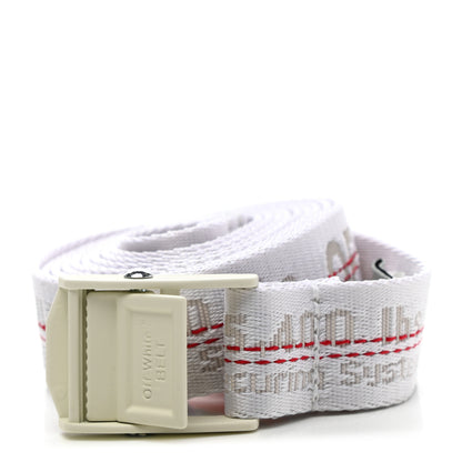 Off-White Nylon Striped Industrial Web Logo Belt White 1 of 4