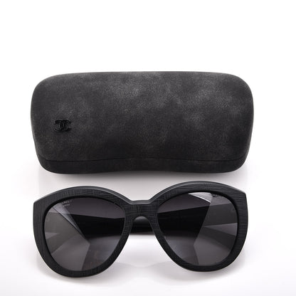 Chanel Tweed Effect CC Polarized Butterfly Signature Sunglasses 5332 Black 8 of 8