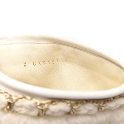 Chanel Shearling Chain Studded CC High Boot 36 Black 8 of 8