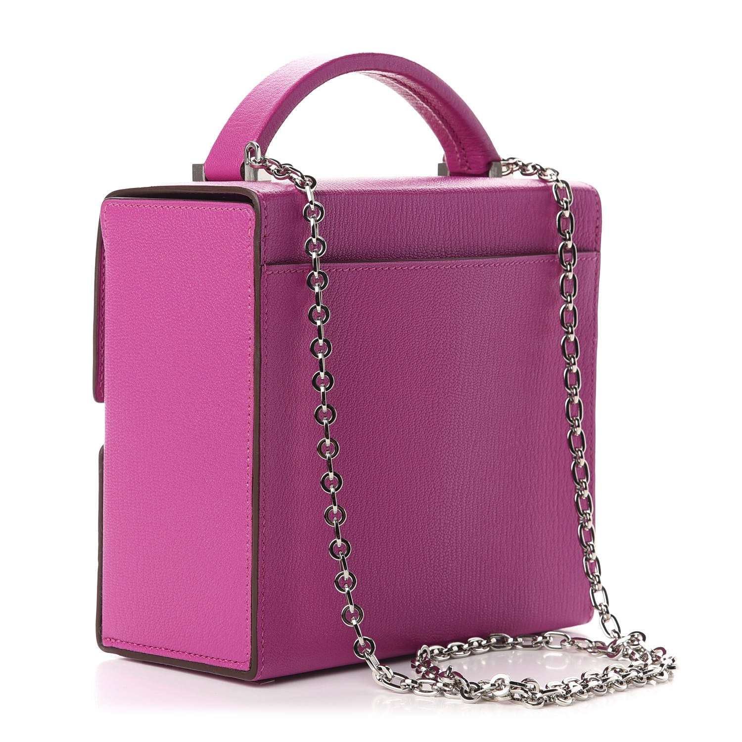 Hermes Chevre Mysore Cinhetic Boxy Top Handle Bag Magnolia 3 of 11