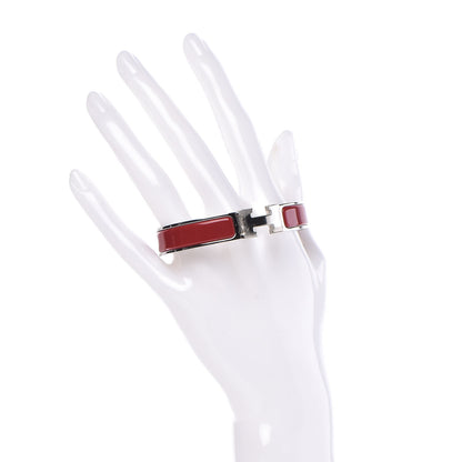 Hermes Enamel Narrow Clic Clac H Bracelet GM Red 2 of 6
