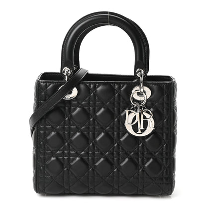 Christian Dior Lambskin Cannage Medium Lady Dior Black 1 of 10