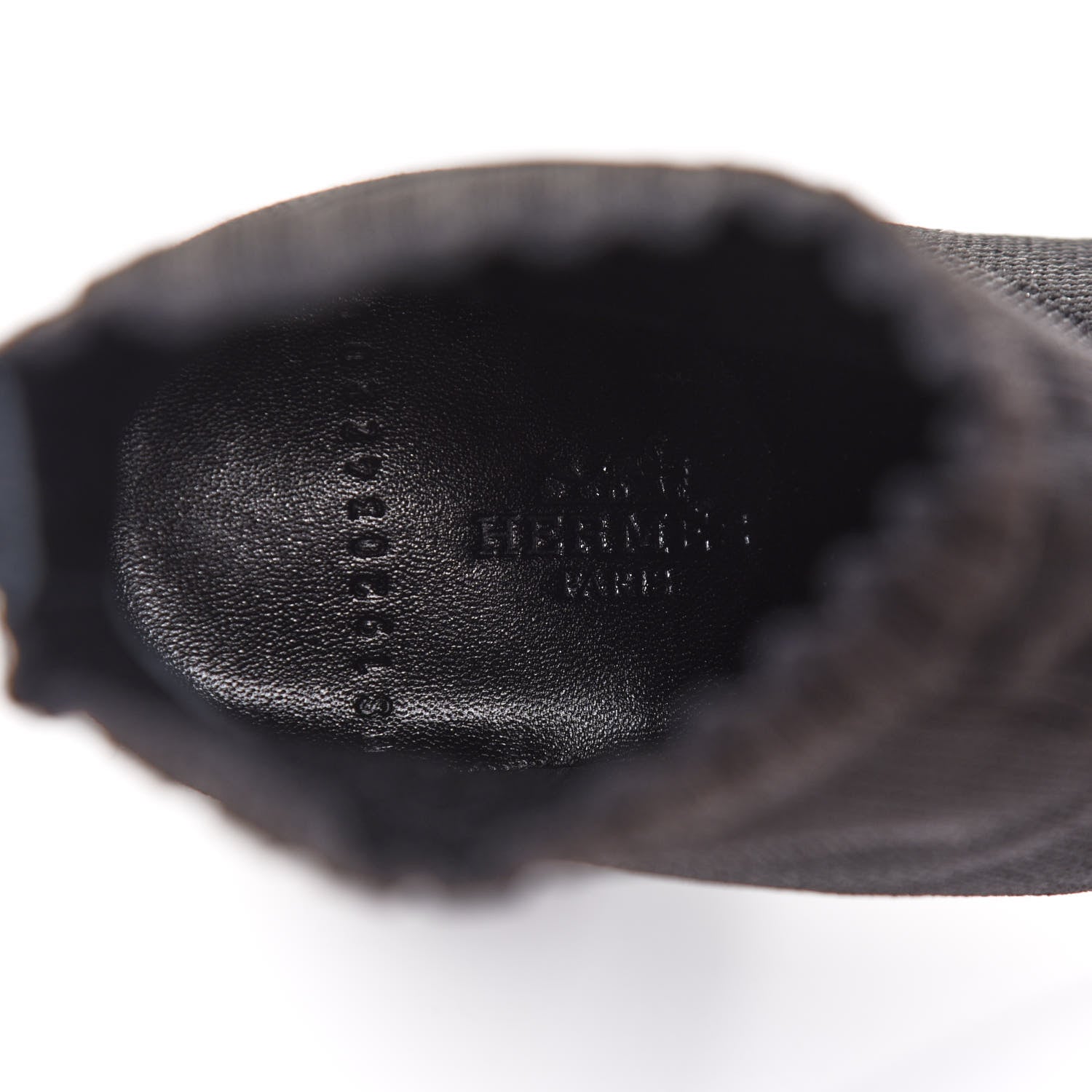 Hermes Knit Calfskin Volver Ankle Boots 37.5 Black 8 of 9