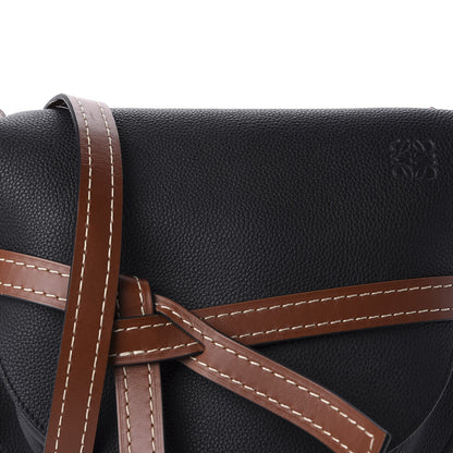 Loewe Grained Calfskin Small Gate Crossbody Bag Pecan Black 9 of 9