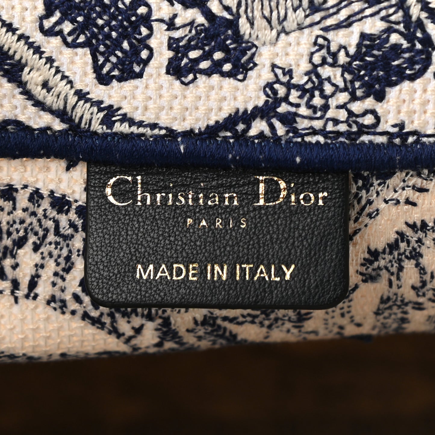 Canvas Embroidered Large Dioriviera Toile De Jouy Book Tote Blue