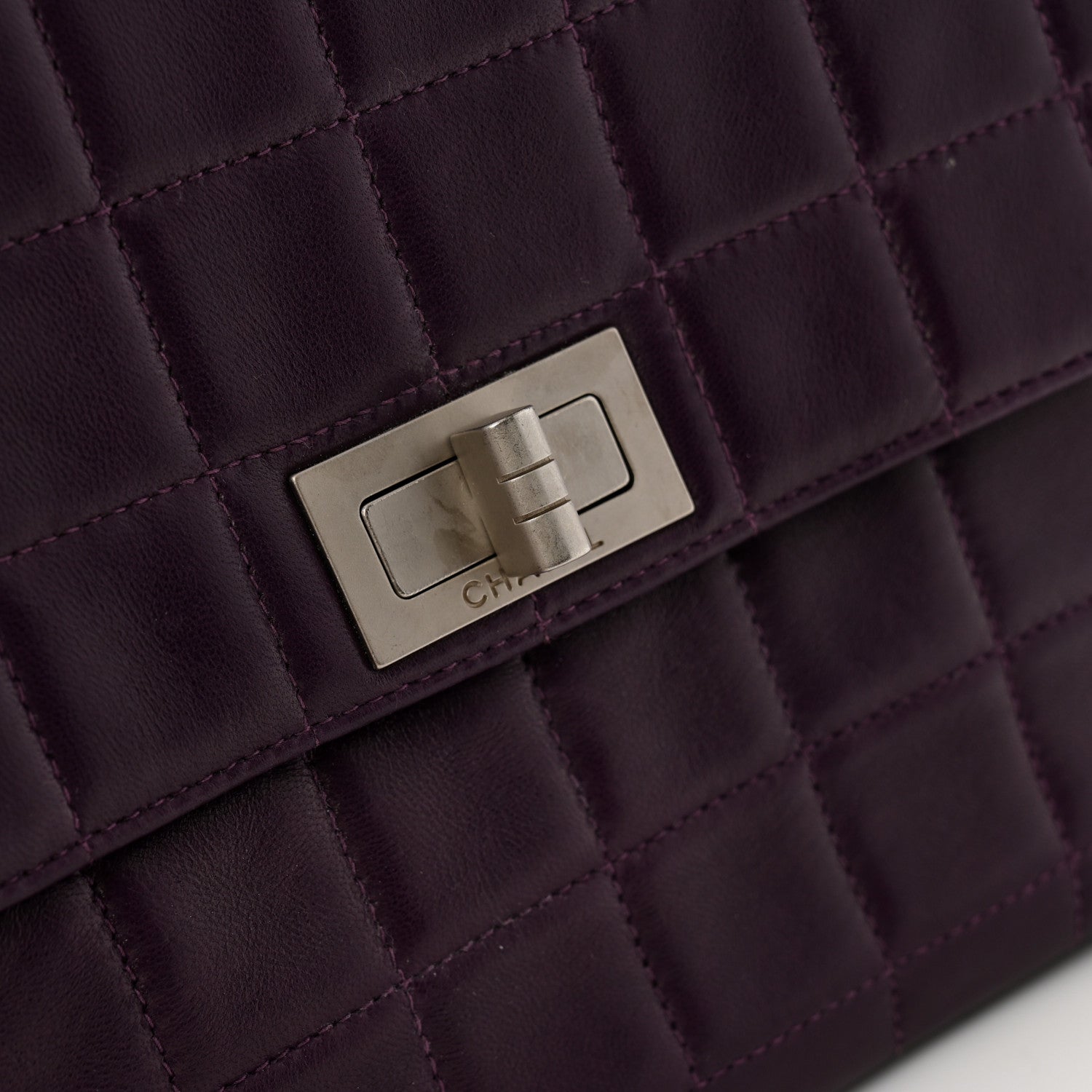 Chanel Lambskin Chocolate Bar Mademoiselle Flap Purple 13 of 14