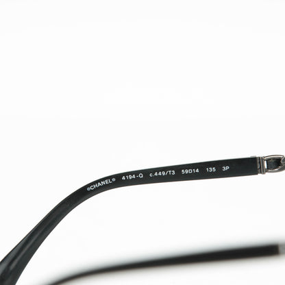 Chanel Chain Sunglasses 4194Q Black 4 of 5