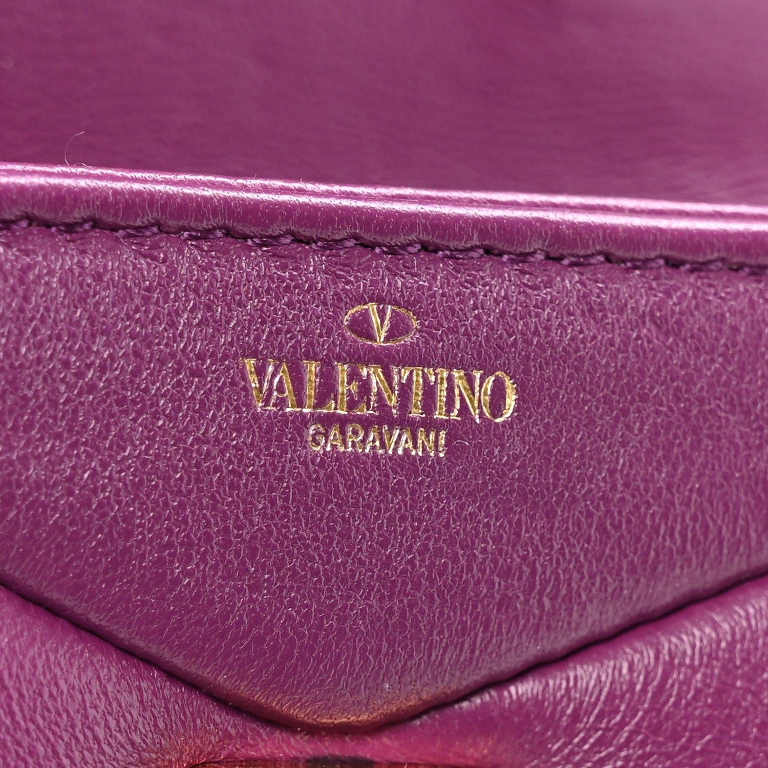 Valentino Garavani Nappa Micro One Stud Chain Bag Prune Prune 5 of 9