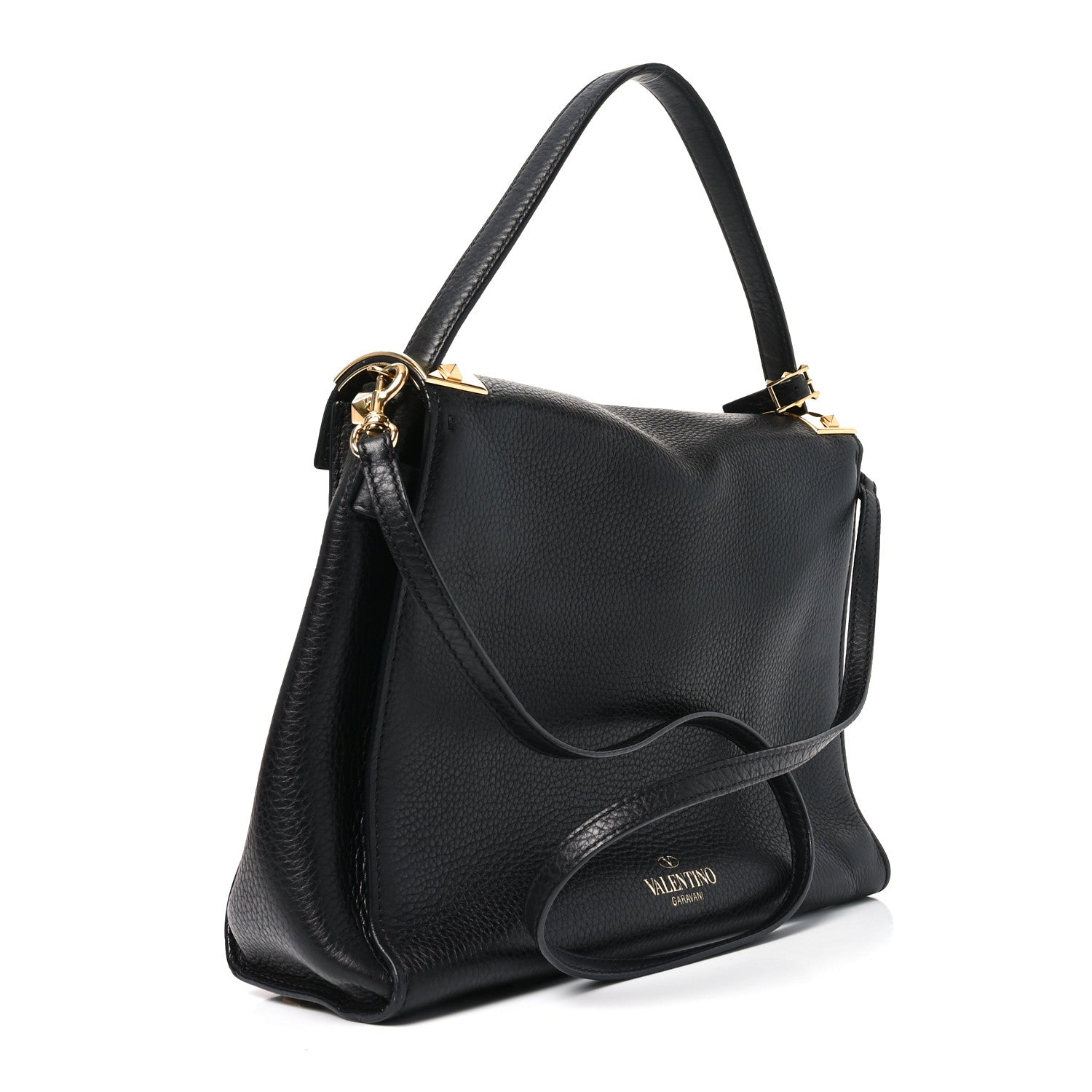Valentino Garavani Pebbled Calfskin Medium My Rockstud Frame Bag Black 3 of 9