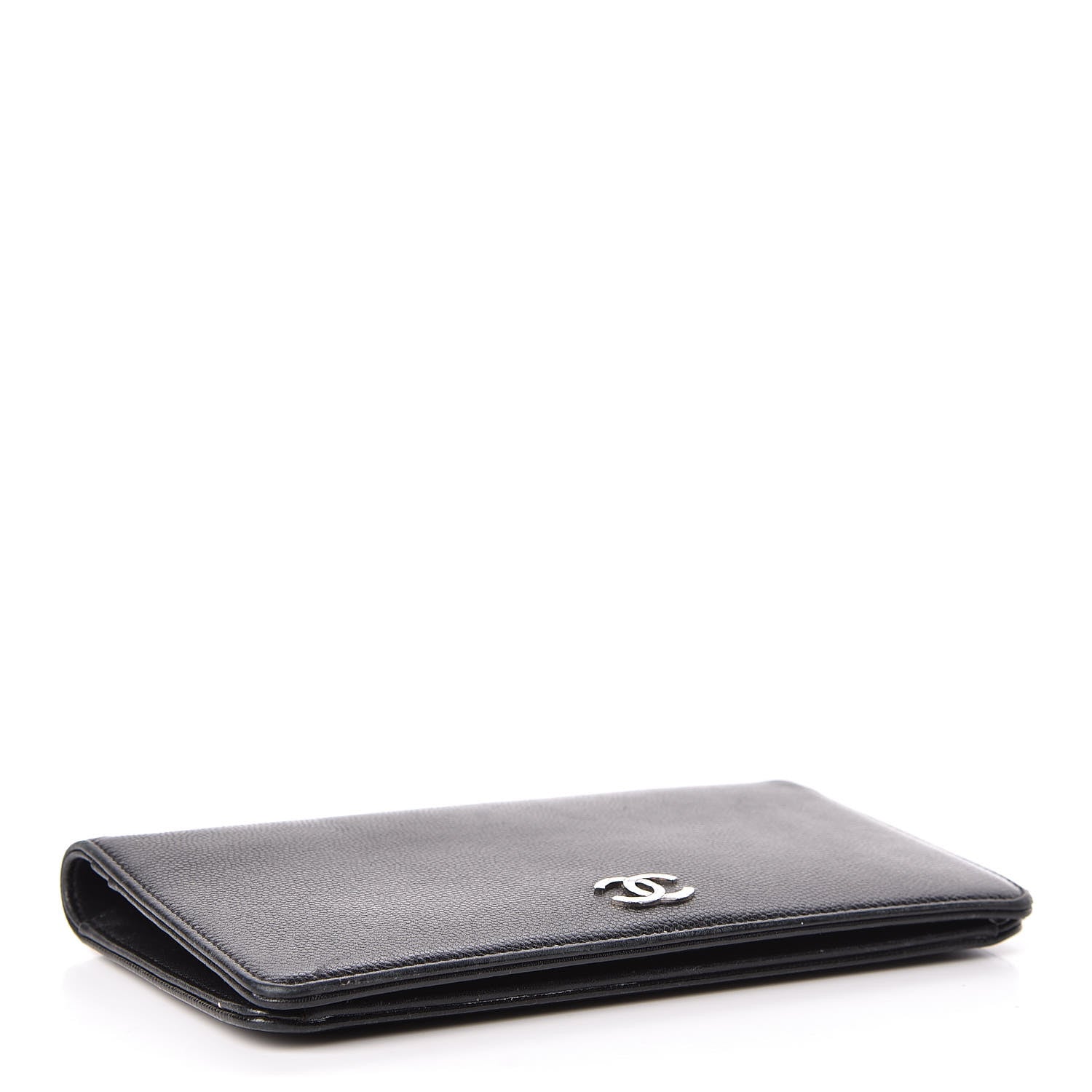 Chanel Caviar Sevruga Yen Wallet Black 4 of 8