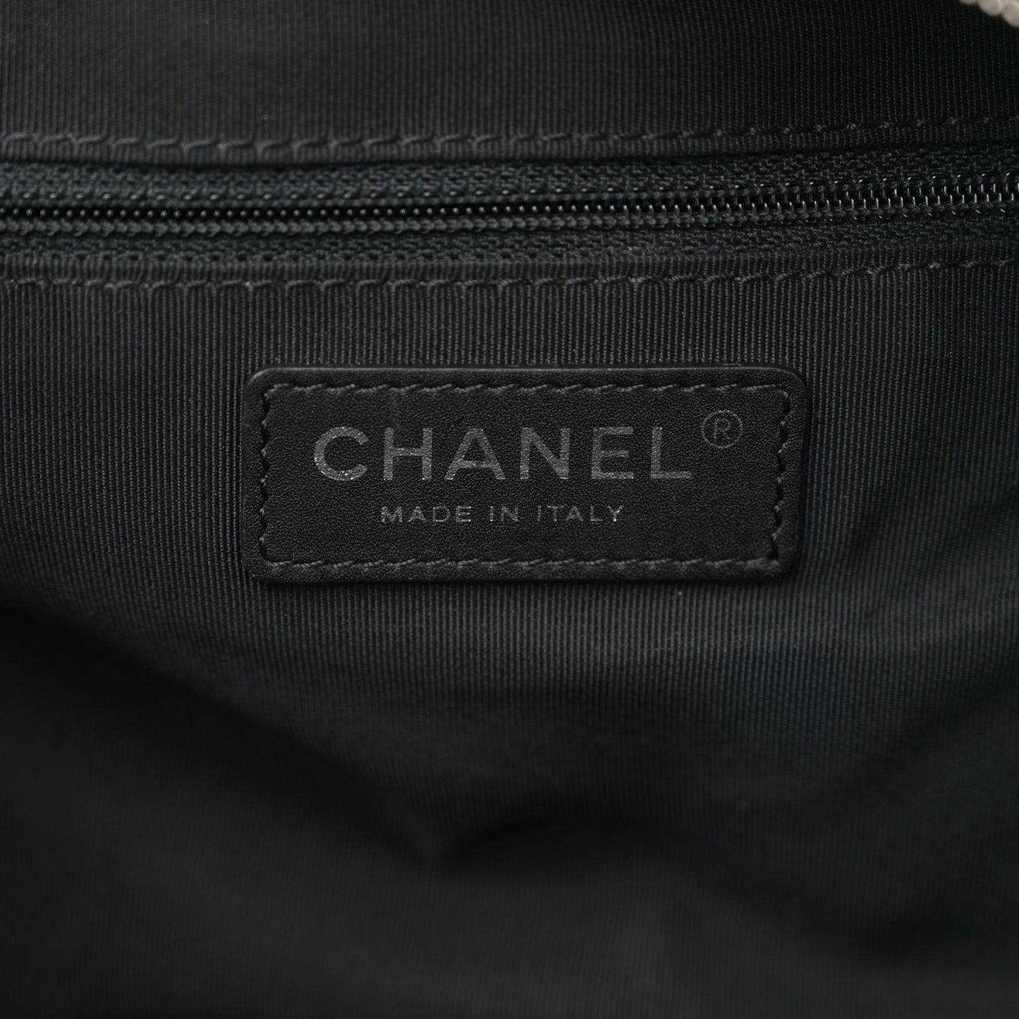 Calfskin Quilted Feather Weight Bowling Bag Black