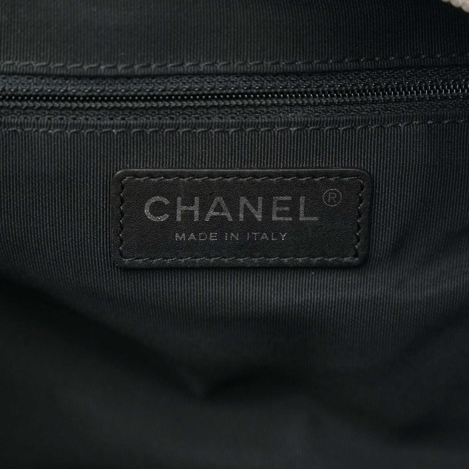 Chanel Calfskin Quilted Feather Weight Bowling Bag Black 6 of 11