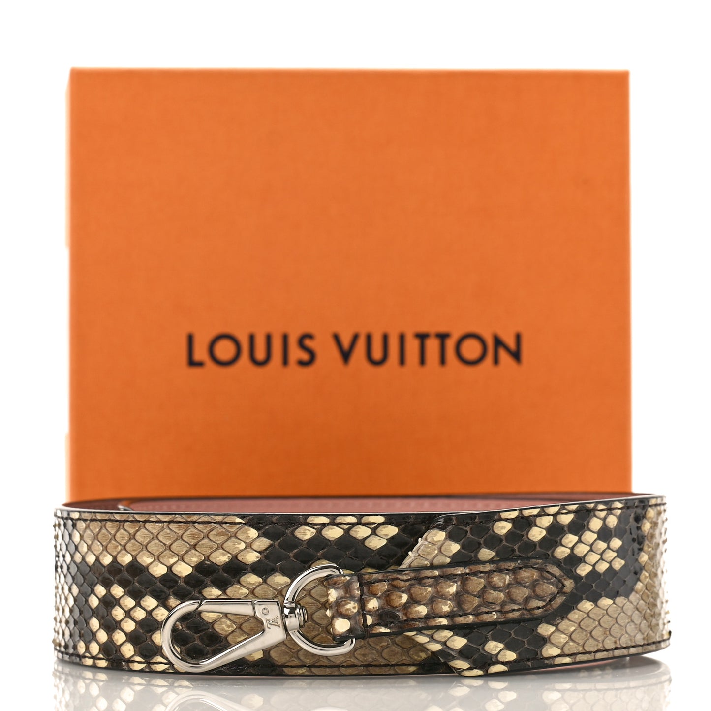 Snakeskin Bandouliere Shoulder Strap Natural