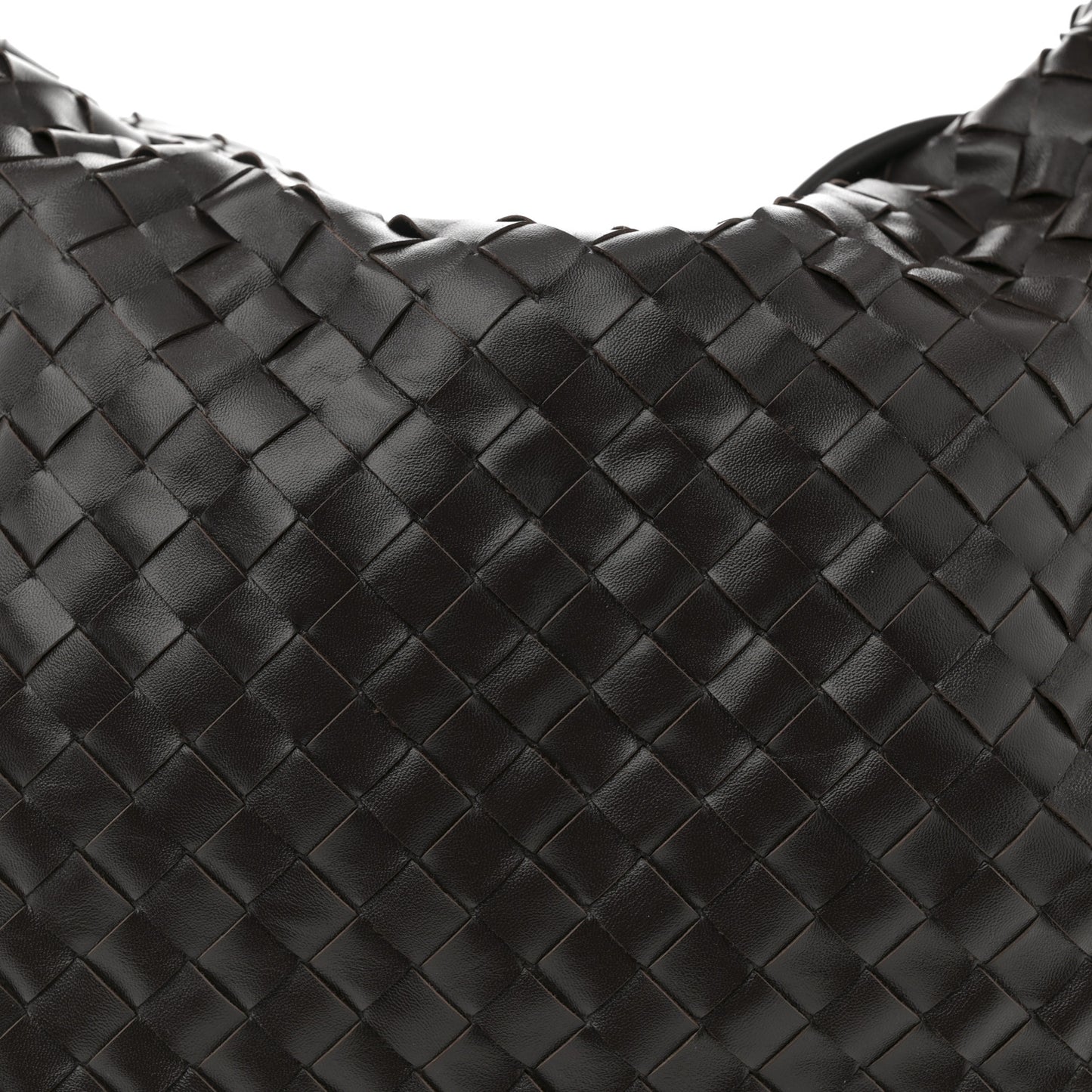 Calfskin Intrecciato Large Hop Ebano