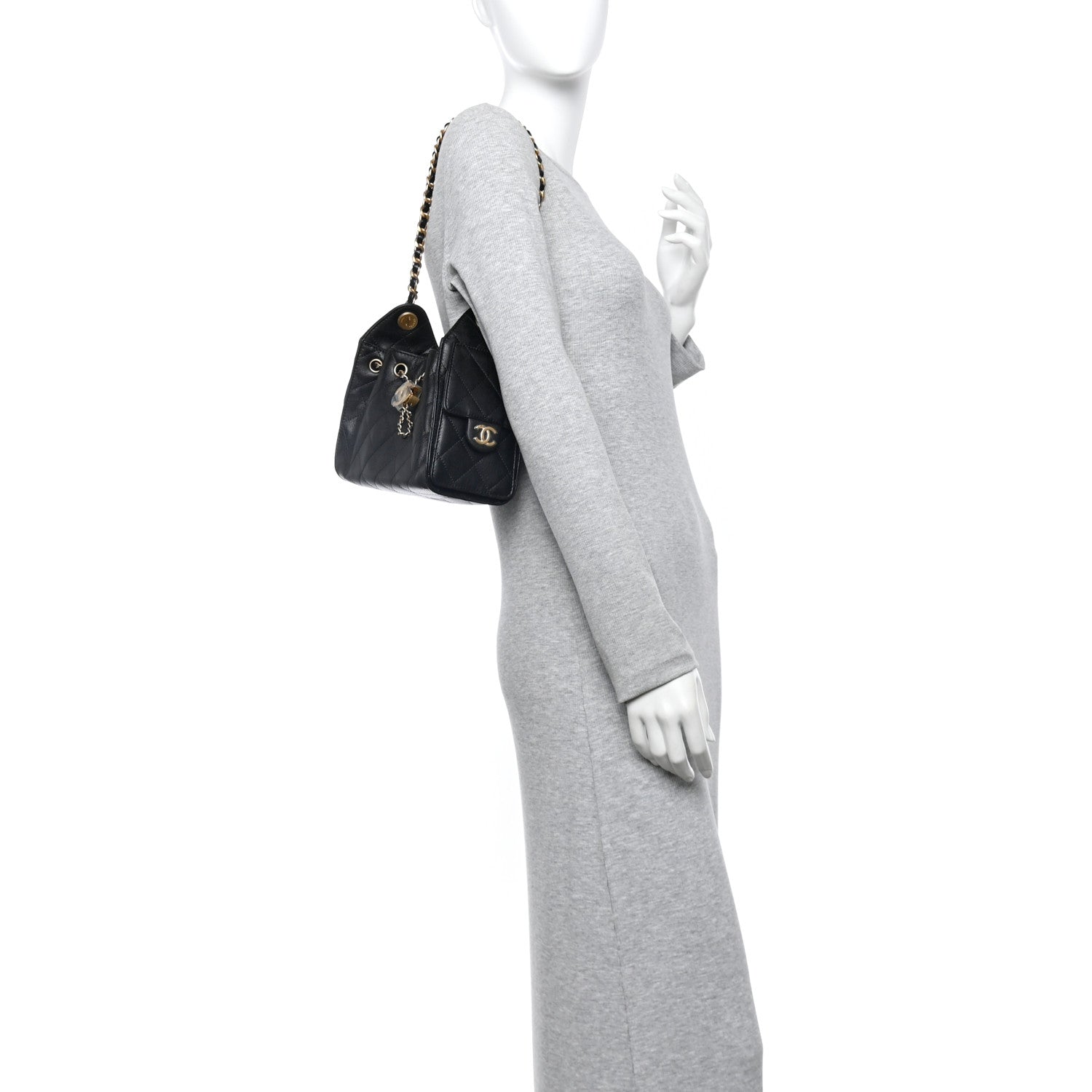 Chanel Caviar Quilted Mini Chanel 25 Handbag Black 2 of 11