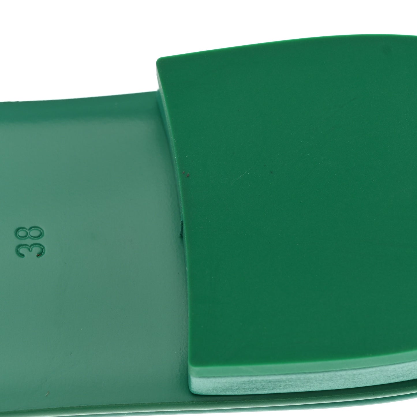 Calfskin Patent Calfskin Logo Mules 38 Green White