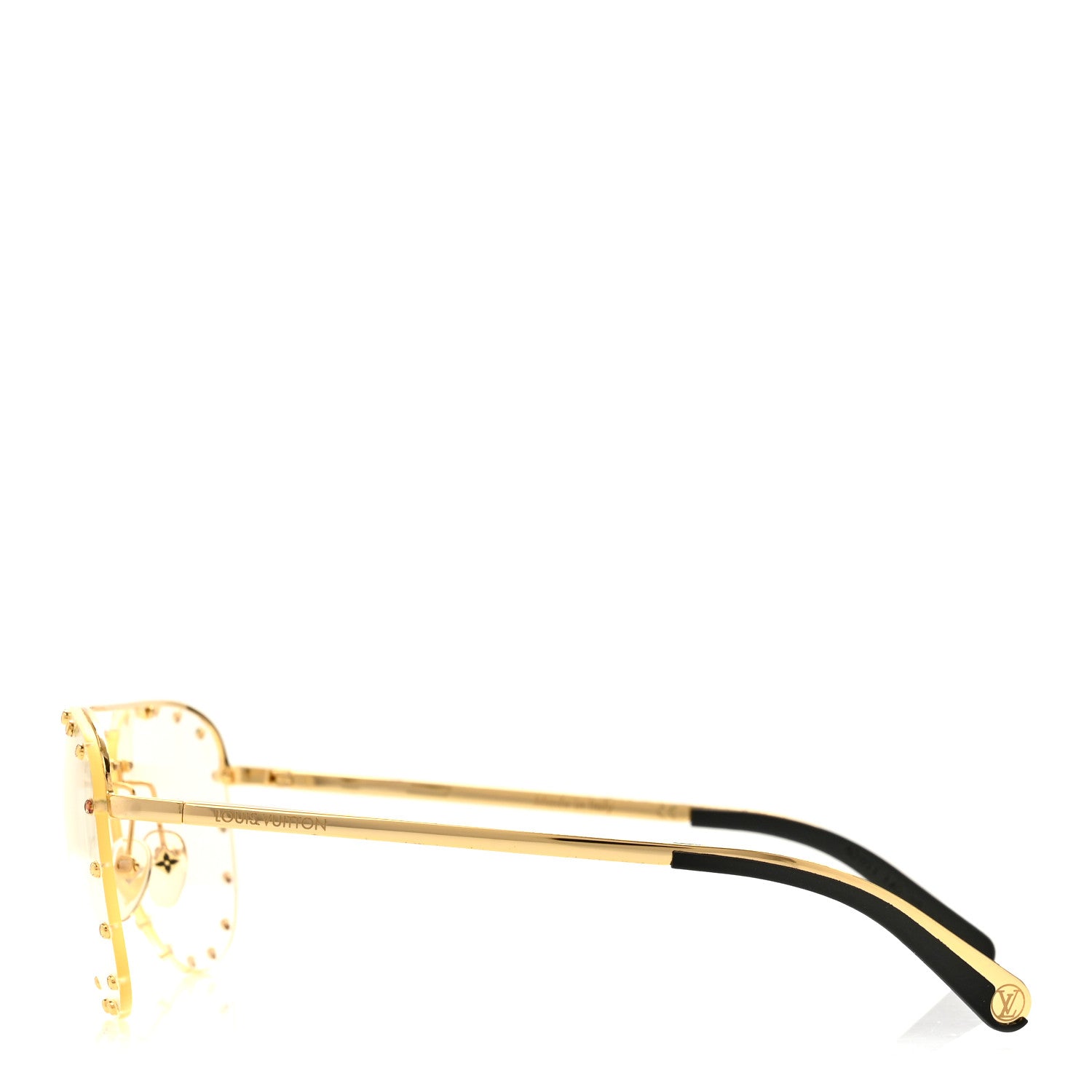 Louis Vuitton Metal The Party Aviator Anti Blue Light Sunglasses Z0997W Gold 3 of 9