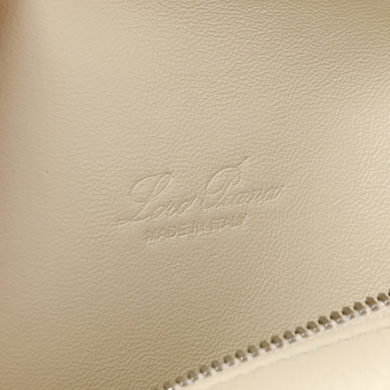 Loro Piana Grained Calfskin L19 Extra Pocket Pouch Whisper White 6 of 11