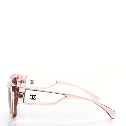Chanel Acetate CC Rectangle Sunglasses 5430 Pink 3 of 9