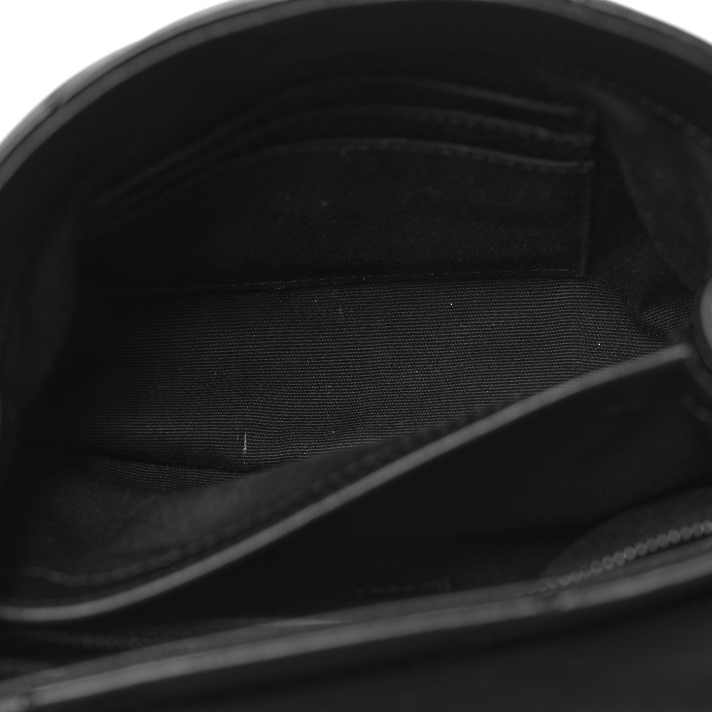 Calfskin Y Quilted Monogram Monochrome Toy Loulou Crossbody Bag Black