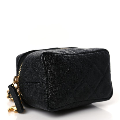 Chanel Caviar Quilted Mini Top Handle Vanity With Chain Black 4 of 10