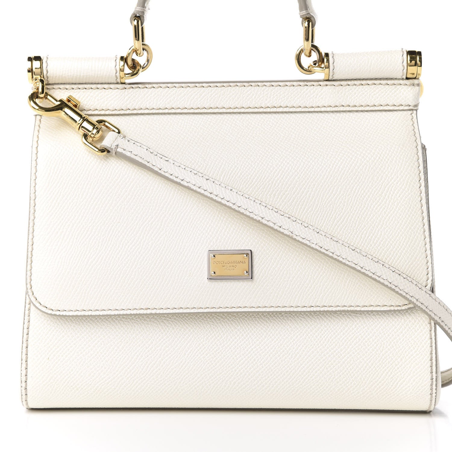 Dolce & Gabbana Dauphine Small Miss Sicily Satchel White 9 of 9
