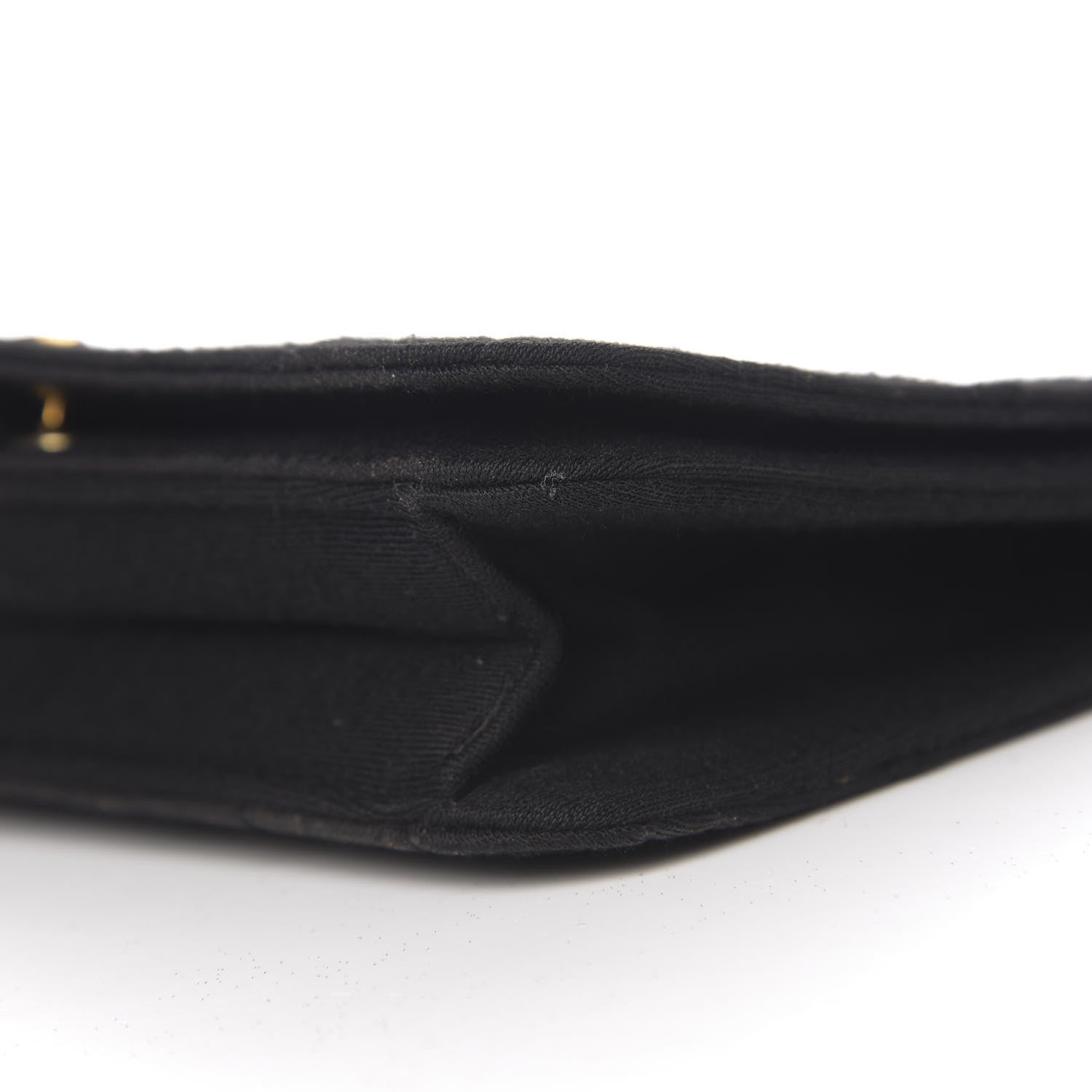 Chanel Jersey Quilted Wallet On Chain WOC Black 9 of 10