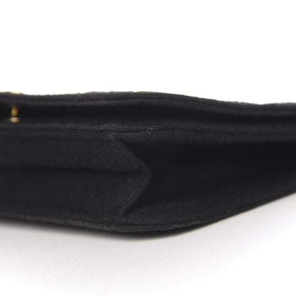 Chanel Jersey Quilted Wallet On Chain WOC Black 9 of 10
