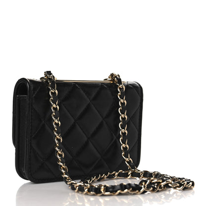 Chanel Lambskin Quilted Trendy CC Card Holder On Chain Black 3 of 11