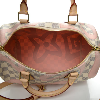 Louis Vuitton Damier Azur Tahitienne Speedy Bandouliere 30 Rose Ballerine 6 of 8