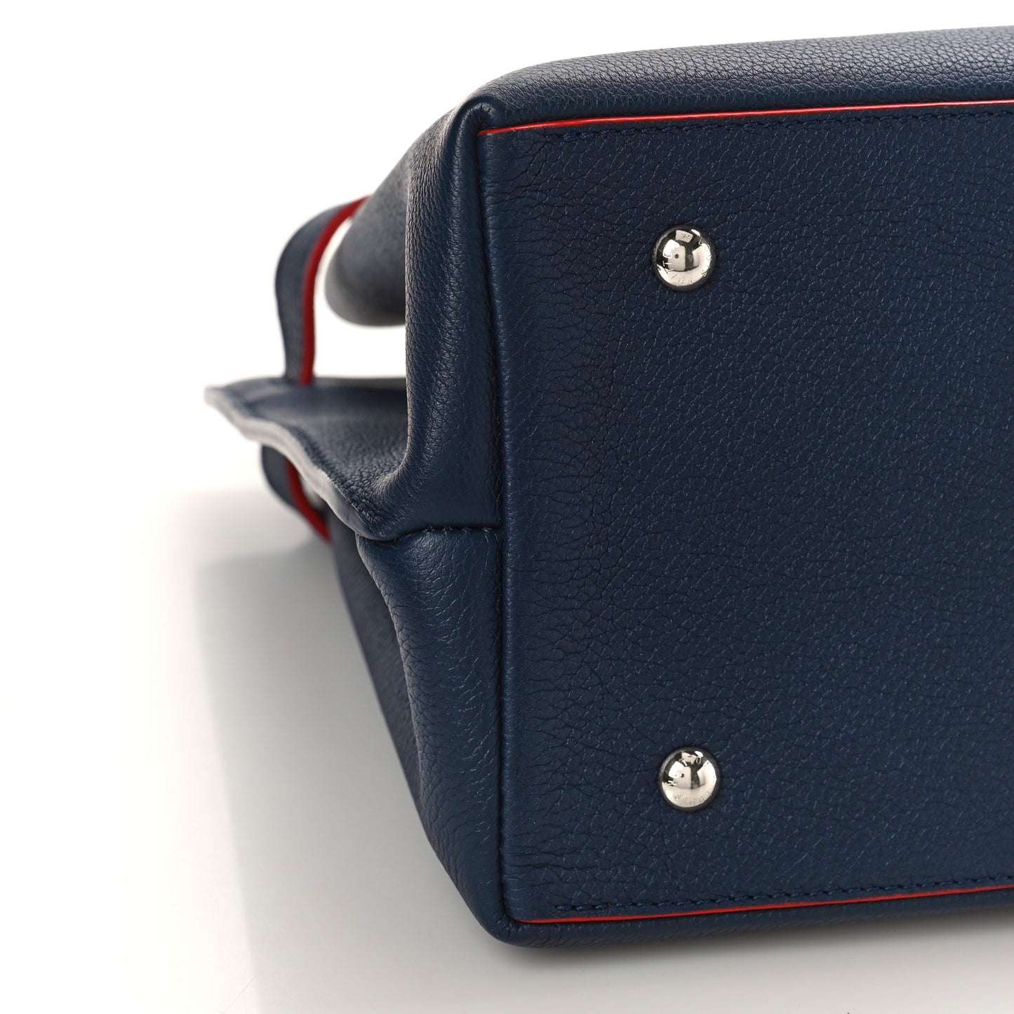 Calfskin Lockme Day Marine Rouge