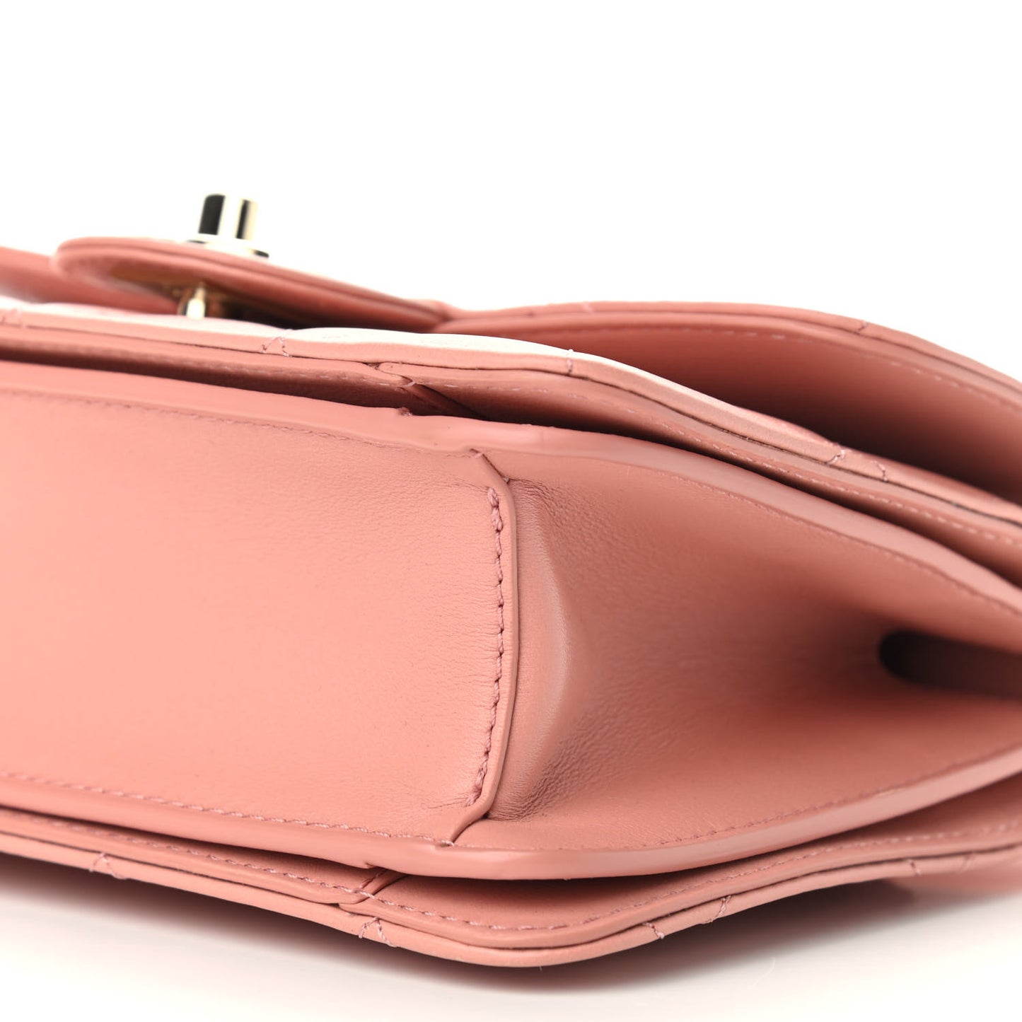 Calfskin Quilted Coco Lady Flap Dark Pink