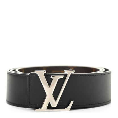 Louis Vuitton Calfskin Monogram 30mm LV Initiales Reversible Belt 95 38 Black 1 of 10