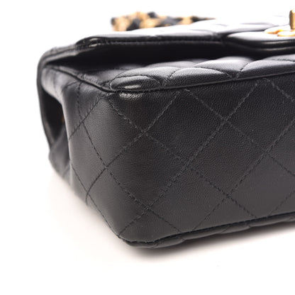Chanel Lambskin Quilted Mini Rectangular Flap Black 9 of 11