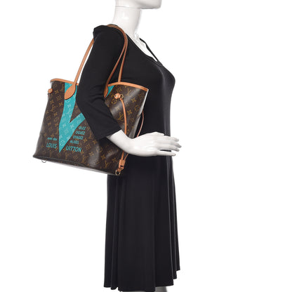 Louis Vuitton Monogram V Neverfull MM Turquoise 2 of 23