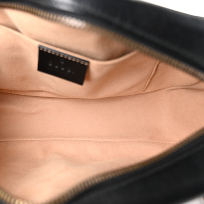 Gucci Calfskin Matelasse Small GG Marmont Chain Shoulder Bag Black 5 of 10