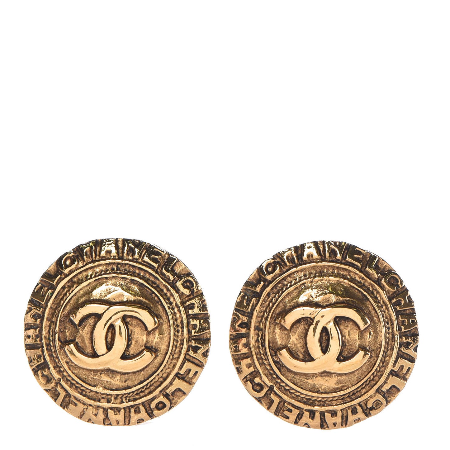 CC Clip On Earrings Gold
