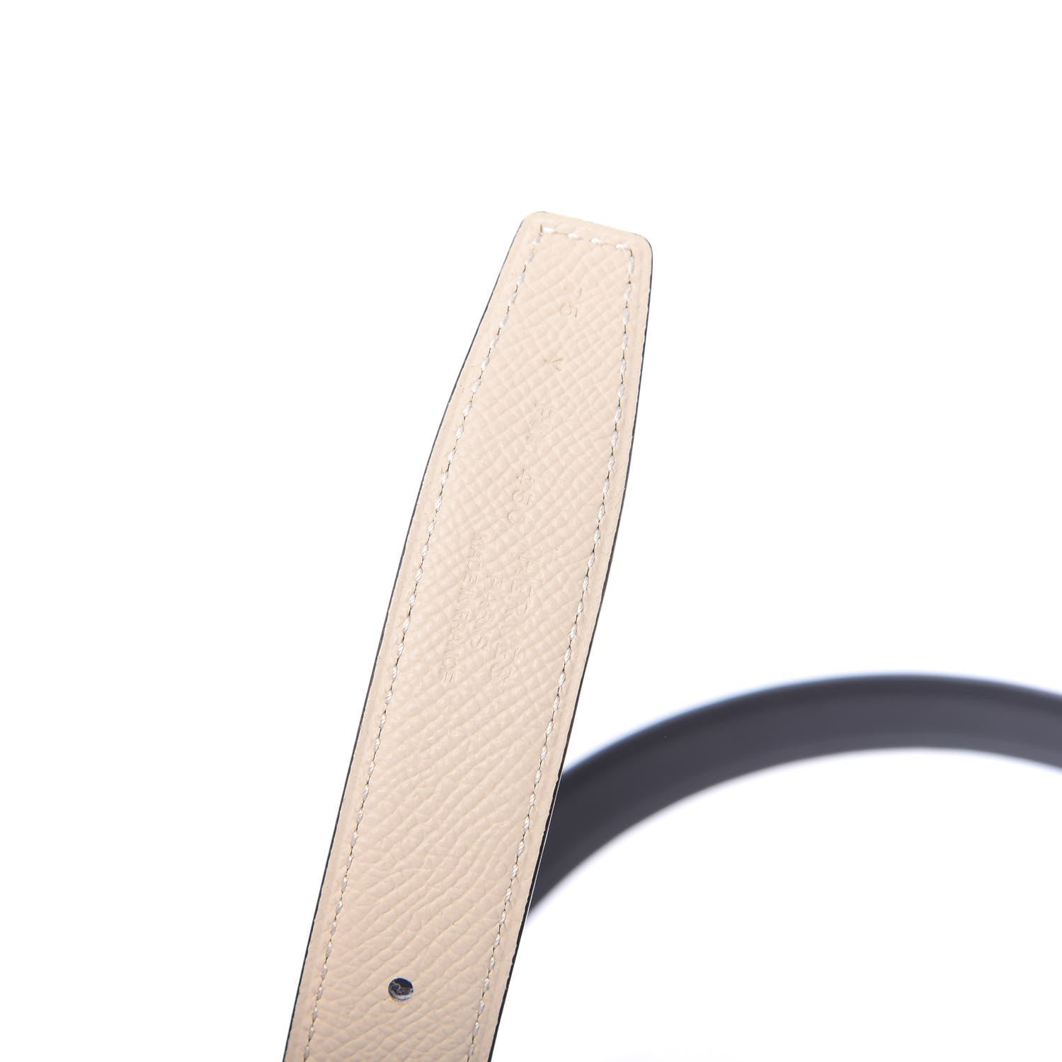 Hermes Swift Epsom 24mm H Email Belt 75 Black Craie 3 of 3