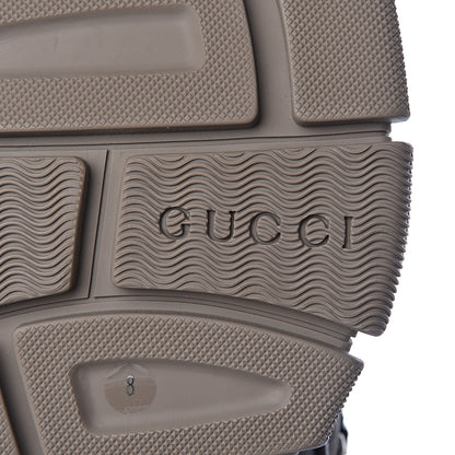 Gucci X SEGA Calfskin Suede Technical Canvas Mens Flashtrek High-Top Sneakers 8 Loess Ardesia 7 of 10
