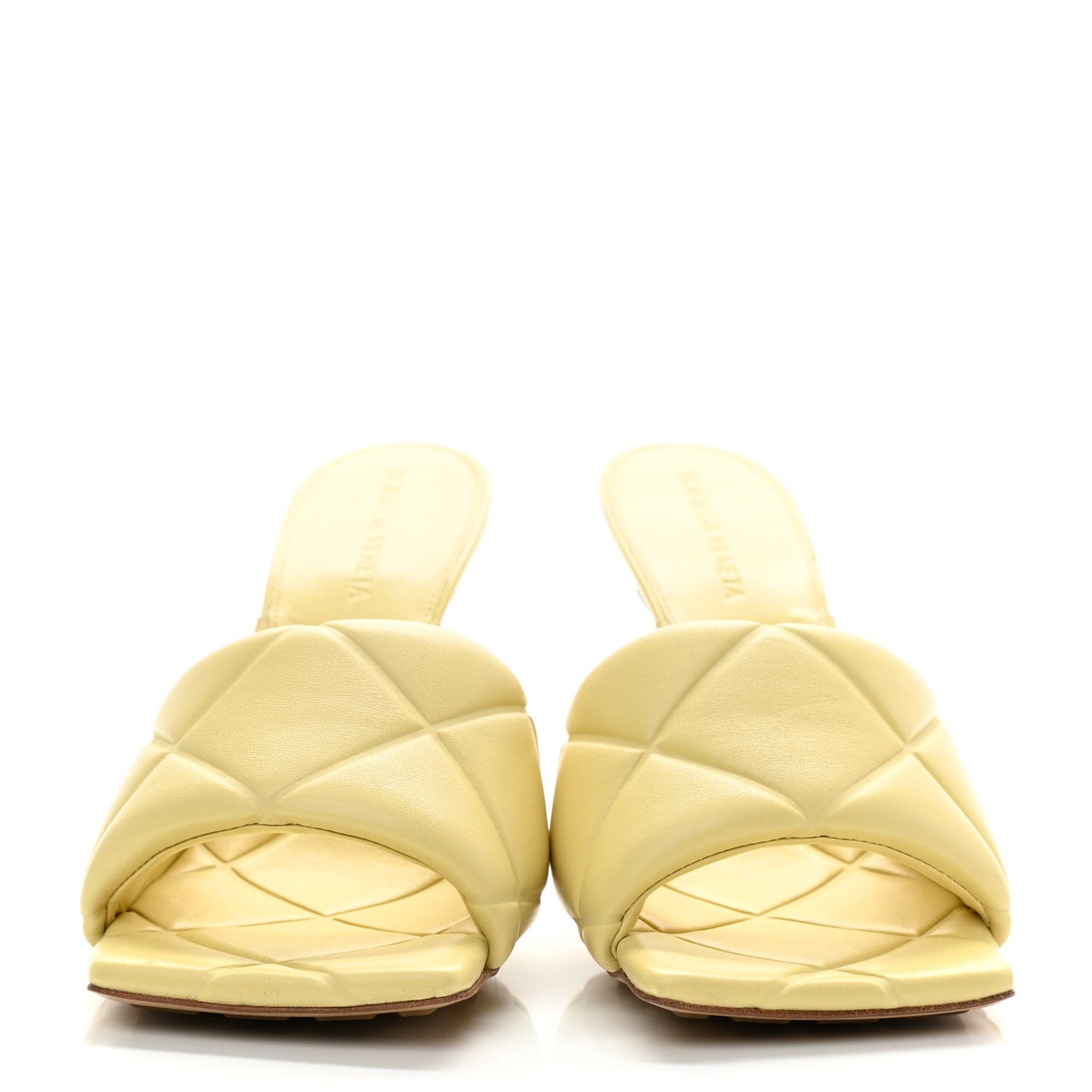 Nappa Quilted Rubber Lido Mule Sandals 39 Moon Beam