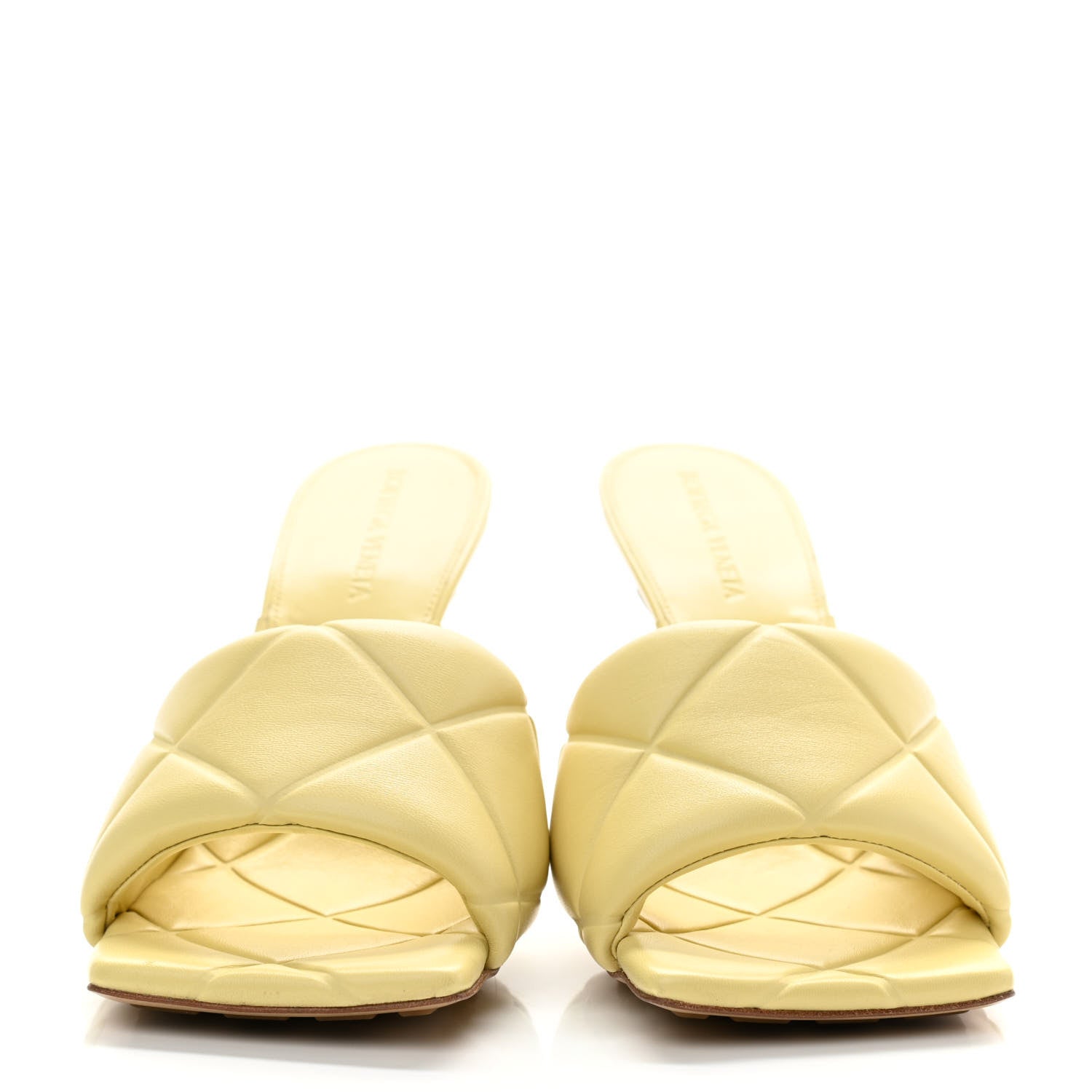 Bottega Veneta Nappa Quilted Rubber Lido Mule Sandals 39 Moon Beam 2 of 10