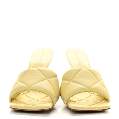 Bottega Veneta Nappa Quilted Rubber Lido Mule Sandals 39 Moon Beam 2 of 10