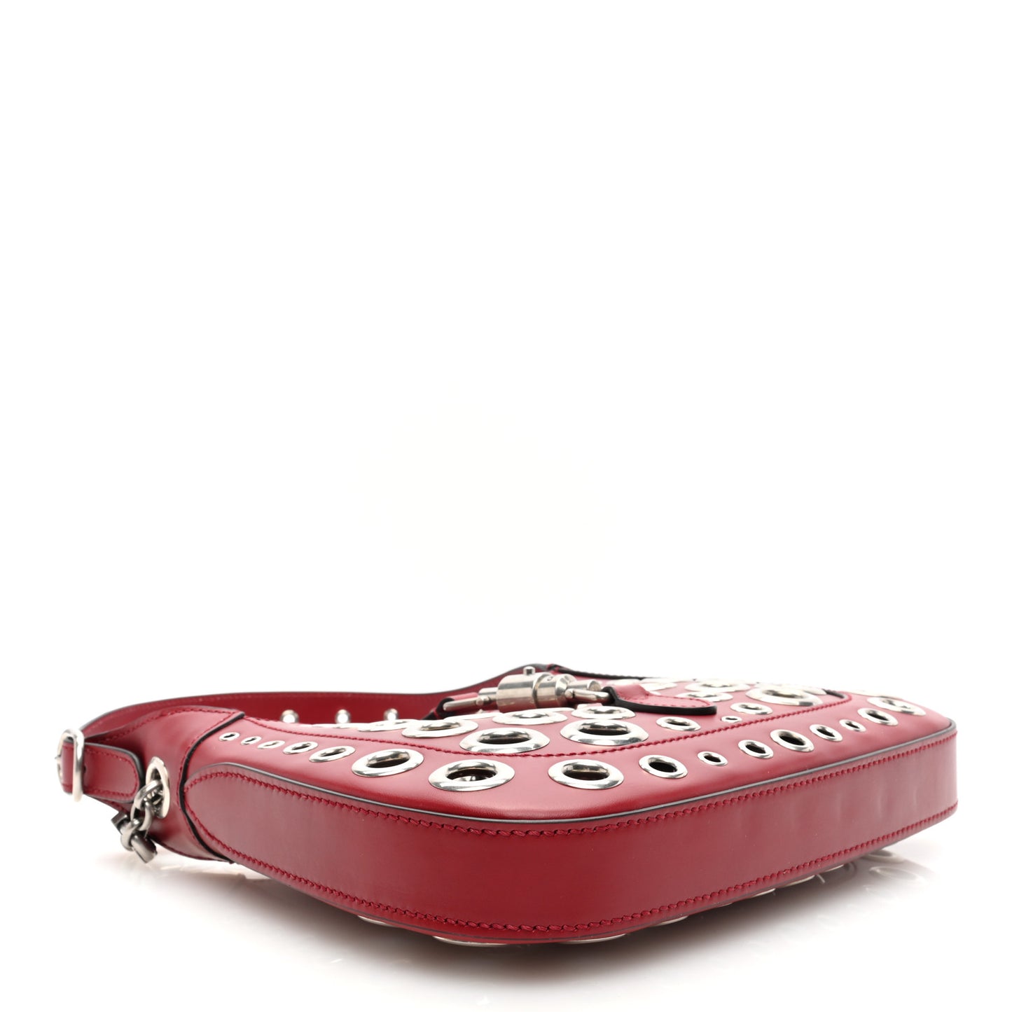 Calfskin Ha Ha Ha Jackie 1961 Eyelet Hobo Cherry Red