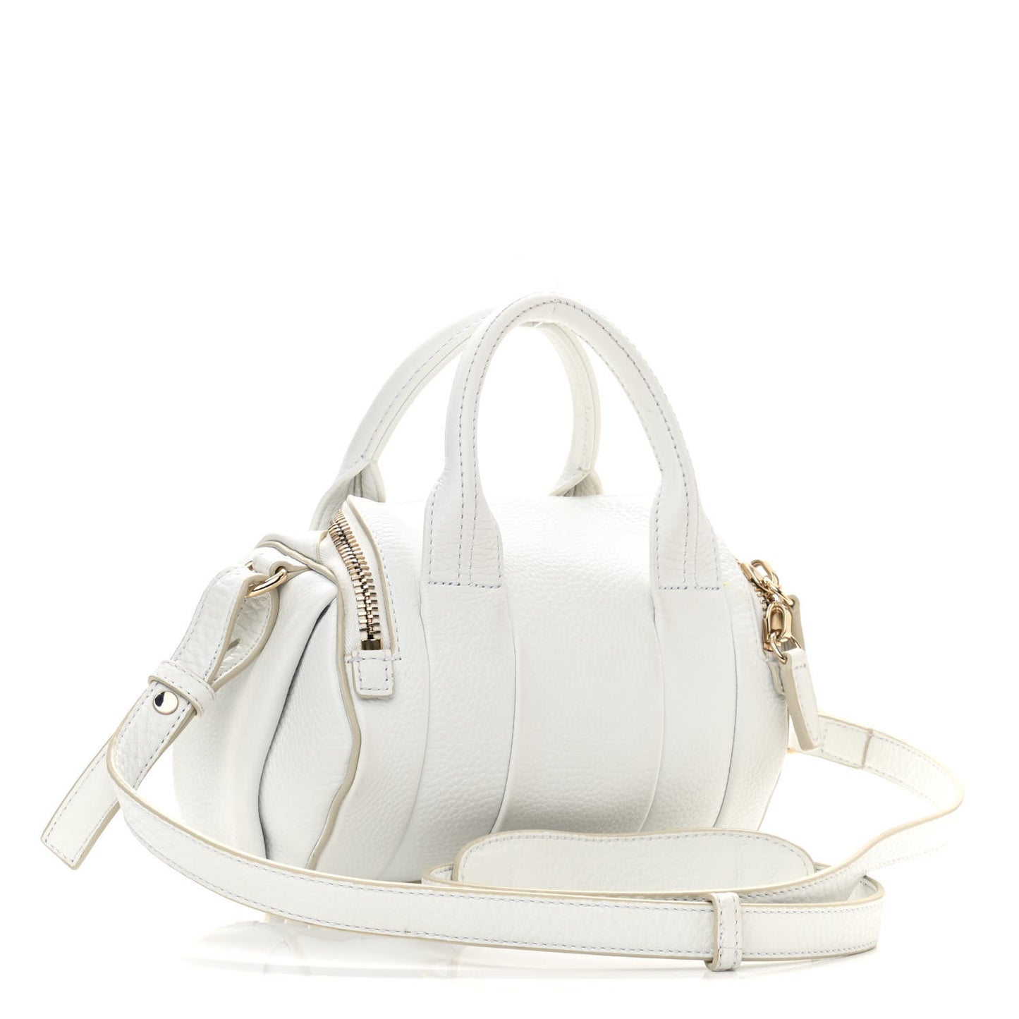 Pebbled Lambskin Mini Rockie Gray Gold Hardware