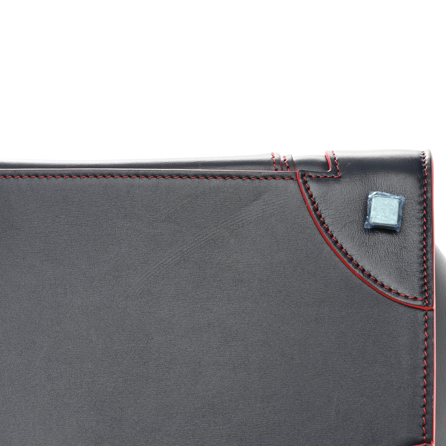 Celine Satin Debossed Calfskin Mini Luggage Navy Blue 11 of 14