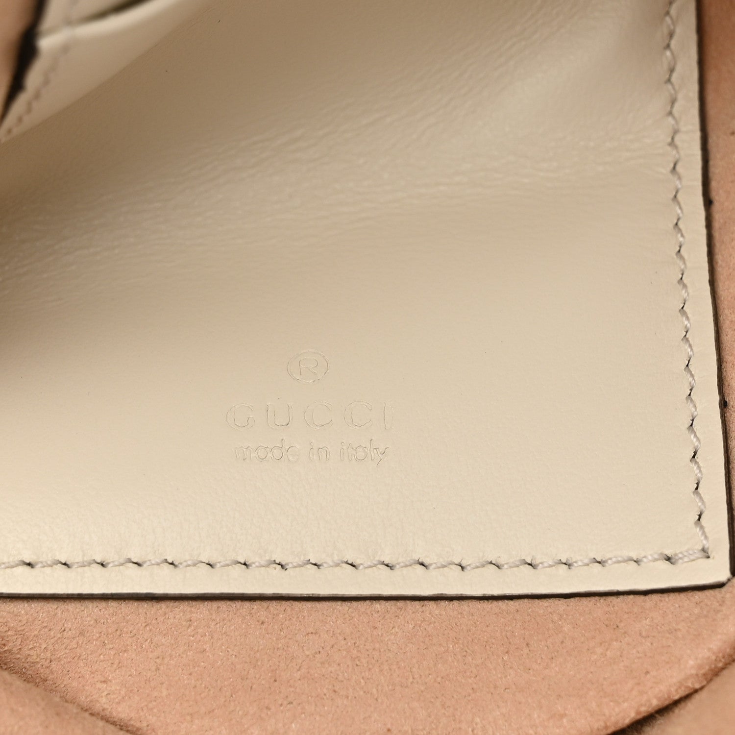 Gucci Calfskin Matelasse Mini GG Marmont Crossbody Bag White 6 of 10